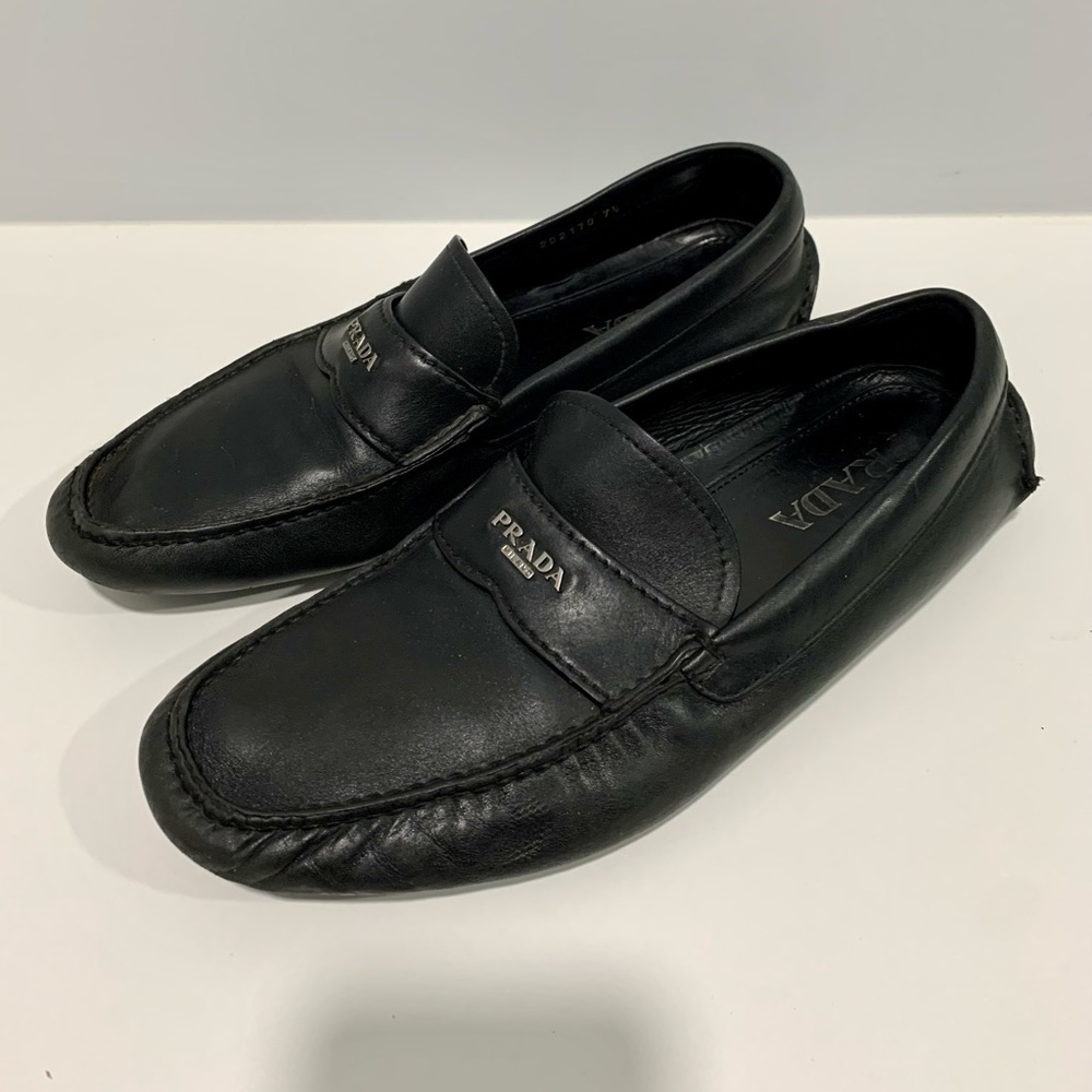 Prada Mens Leather Loafers 2D2170 Size 7.5 / 8